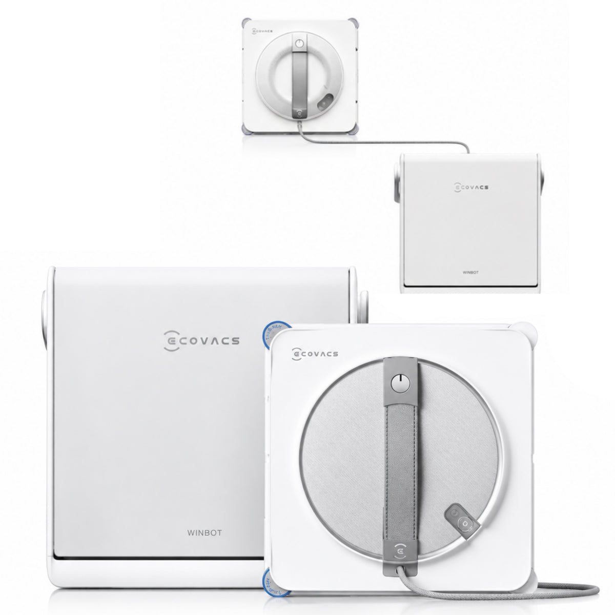 Ecovacs winbot W2S PRO omni robot do mycia okien stacja bezprzewodowy biały automat do szyb i przeszkleń, ściągaczka 27