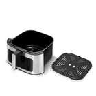 Frytkownica beztłuszczowa AIR fryer inox duża misa 8l 2200W 12 programów srebrny