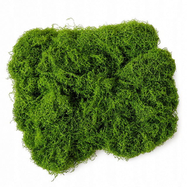 Imitacja Mchu Chrobotka Sztuczny Mech Dekoracyjny Zielony do Stroików DIY porost do kompozycji florystycznych, terrarium i rękodzieła, 100 g