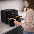 Frytkownica beztłuszczowa dwukomorowa byrgen AIR fryer 9l 2400W suszenie czarny