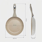 Patelnia indukcyjna granitowa 20cm na gaz nieprzywieralna powłoka do smażenia, na kuchnię ceramiczną i elektryczną, do