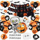 ZESTAW DEKORACJI HALLOWEEN GIRLANDA BALONY DEKORACJE PAJĘCZYNA OZDOBY H3 na przyjęcie tematyczne, do wystroju wnętrza
