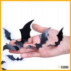 Naklejki 3D nietoperze straszna dekoracja ścienna halloween karnawał 56szt na imprezę tematyczną, upiorna aranżacja