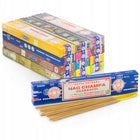 Kadzidełka Nag Champa Satya - Kadzidła Pyłkowe MIX 12 zapachów patyczki aromatyczne do wnętrz, cytrusowe, drzewne