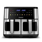 Frytkownica beztłuszczowa dwukomorowa AIR fryer 9 programów LED 9l 2800W srebrny/szary