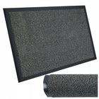 Wycieraczka pod drzwi zewnętrzna wejściowa 60x90 duża mocna Oeko-Tex mata gumowa PVC z tekstylną powierzchnią, szara, 6