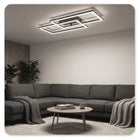 Plafon LED 40 w 1200 lm Nowoczesna lampa sufitowa prostokątna 4000K czarna oprawa oświetleniowa 60 cm zintegrowane
