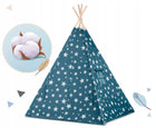 Tipi namiot wigwam dla dzieci teepee Poduszki Lampki Pokrowiec Nukido iglo do zabawy, niebieska kryjówka 120x190 cm, od