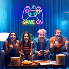 Neon duży lampka nocna LED na ścianę PAD gamepad ściemniacz USB pleksi dekoracja gamingowa do pokoju gracza