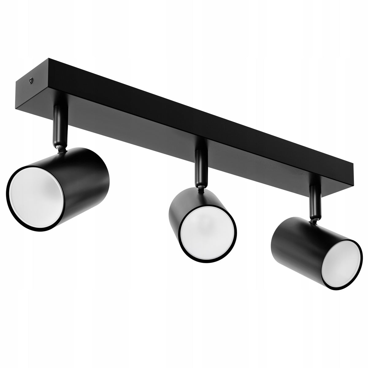 Oprawa Halogenowa 3X GU10 Lampa Sufitowa Natynkowa Ruchoma SPOT Kinkiet plafon prostokątny czarny 38 cm do pokoju