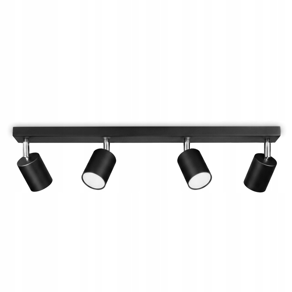 Lampa Sufitowa Żyrandol Plafon Tuby Metal SPOT BG4 LED GU10 oprawa 4-punktowa czarna do salonu i kuchni, wysokość 15 cm