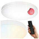 Lampa sufitowa Plafon LED ściemnialna 60cm Biały panel okrągły pilot duża oprawa do salonu i sypialni, regulacja