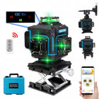 16 linii poziomica laserowa professional 4D cross laser zestaw 2X AKU niwelator budowlany, zielona wiązka 360° do ścian