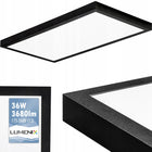 Panel Plafon Sufitowy Natynkowy Oprawa 60x30cm 36W LED CCD 3680lm Czarny lampa do salonu, kuchni i biura, prostokątna