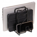 Stojak na deski do krojenia pokrywki talerze książki laptopa organizer loft czarny, 12,5 x 21,5 cm, uchwyt kuchenny