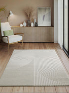 Dywan nowoczesny 3D krótki włos Everest the carpet kremowy 120x170 prostokątny z poliestru, beżowy, runo 14 mm