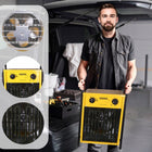 Nagrzewnica elektryczna farelka dmuchawa grzejnik mocna 9kW 400V +termostat piecyk nadmuchowy, ogrzewacz powietrza do