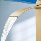 Bateria umywalkowa chrom wysoka złota nablatowa wodospad glamur gold 30 CM kran łazienkowy jednouchwytowy stojący stała
