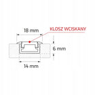 Profil aluminiowy InLine Mini Led do wpustu 2m kanał podtynkowy, obudowa do taśmy świetlnej, szyna montażowa
