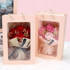 Flowerbox kwiaty mydlane flower box prezent na dzień nauczyciela dla niej bukiet mydlany 27 cm na walentynki