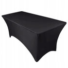 Pokrowiec falbana na stół bankietowy cateringowy czarny skirting 180x76cm obrus poliestrowy, dekoracja na eventy i