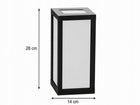 Lampion do Stroika na Grób znicz solarny lampa latarenka LED 28x14cm ozdoba nagrobna, dekoracja cmentarna, ponad 75 h