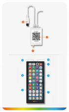 Zestaw LED 20m RGB 5050 Bluetooth muzyka pilot aplikacja 12V 30 diod/m taśma świetlna, podświetlenie TV, dekoracja