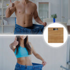 Waga Bambusowa Elektroniczna Łazienkowa do 180 kg LCD Cyfrowa Temperatura beżowy/brązowy