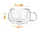 6x SZKLANKI TERMICZNE DO KAWY LATTE ESPRESSO 120ml Z UCHEM ATESTOWANE filiżanki, herbata, podwójna ścianka, szkło
