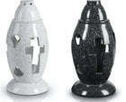Wazon ceramiczny cmentarny nagrobny ciężki czarny na grób, do kwiatów, na pomnik, wysokość 22 cm