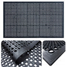 Wycieraczka Gumowa z najazdem Ażurowa pod Drzwi Mata Wejściowa 80x120 ramp czarna 14 mm uniwersalna