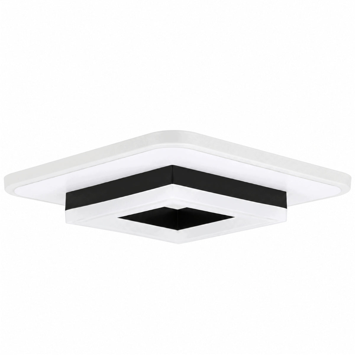 LAMPA SUFITOWA LED PLAFON CZARNY KWADRAT 20W CCT 3 BARWY 3000-6000K oprawa metalowa z wbudowanym źródłem światła do