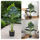 Monstera Sztuczna w Doniczce 70cm Sztuczne Kwiaty Roślina 18 Liści XL dekoracja wnętrz, ozdoba salonu, zielona