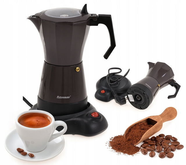 Elektryczna Kawiarka 6F 300ml Zaparzacz Ekspres do Kawy espresso Austria 300 ml 480 w brązowy aluminium
