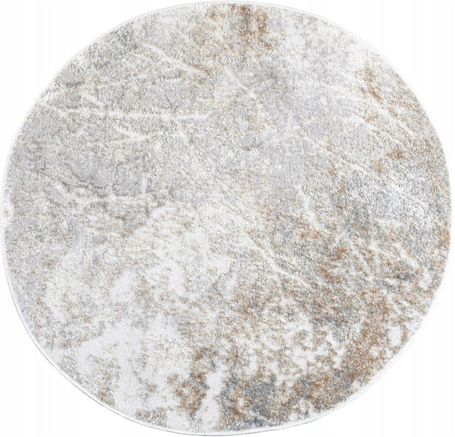 Dywan Okrągły do Salonu Sypialni 120cm Glamour Nowoczesny Marmur Kamienny 120 cm do wnętrz