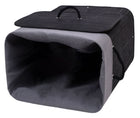 Kosz na pranie bieliznę do łazienki bambusowy kufer pojemnik z pokrywą loft brudownik wolnostojący 80 l czarny 42x32x59