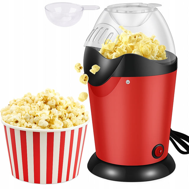 Urządzenie do popcornu 1200W beztłuszczowa Domowa Zdrowa Szybka POP corn maszynka prażąca ziarna kukurydzy, miarka w zestawie