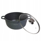 Garnek granit kociołek pokrywka 4,5 L indukcja GAZ rondel aluminiowy do gotowania i duszenia, średnica 16 cm