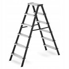 Drabina drabinka domowa 2x6 dwustronna składana mocna 150 kg higher schodki stalowa do prac remontowych, podest 124 cm