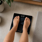 Waga łazienkowa elektroniczna dokładna szklana czytelny wyświetlacz 180 KG czarny