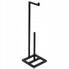 Stojak na Papier Toaletowy Loft Czarny Metalowy Industrialny Produkt Polski uchwyt rolki WC, wolnostojący do łazienki