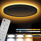 Lampa sufitowa LED plafon panel natynkowy okrągły mocny 24W pilot 29cm duży oprawa do salonu i sypialni, wielobarwne