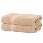 2x ręcznik kąpielowy 70x140 duży 100% bawełna 500g gruby hotelowy SPA BEŻ szybkoschnące tekstylia łazienkowe z