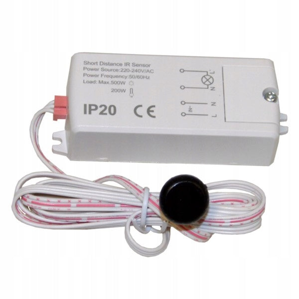 Włącznik bezdotykowy Czujnik ruchu Czujka sensor IR mini montażowy na 230V do lamp, automatyczne sterowanie oświetleniem, detekcja obecności