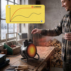 Nagrzewnica elektryczna dmuchawa grzejnik farelka termostat PTC Wisser 2 kW termowentylator, piecyk do dogrzewania