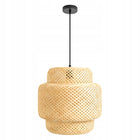 Lampa Sufitowa Boho Rattan Bambus Pleciona Naturalna E27 Styl Wiklinowy Abażur wiszący do salonu sypialni jadalni