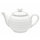 Komplet Dzbanek z Podgrzewaczem 900ml + Filiżanki 240ml Porcelana Zestaw imbryk do herbaty, czajniczek, 2 spodki