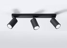 Lampa sufitowa kinkiet spot oprawa halogenowa natynkowa 3x GU10 plafon okrągły czarny trzy źródła światła do salonu i