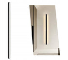 NOWOCZESNA LAMPA LED ŚCIENNA KINKIET ŚCIENNY WEWNĘTRZNY DŁUGA 60 CM oprawa do salonu, czarny metal, zintegrowane źródło