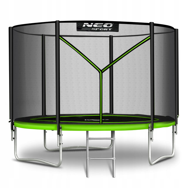 Trampolina ogrodowa 312cm 10ft neosport model 2025 do skakania, okrągła z siatką zabezpieczającą, udźwig 150 kg, 54 sprężyny